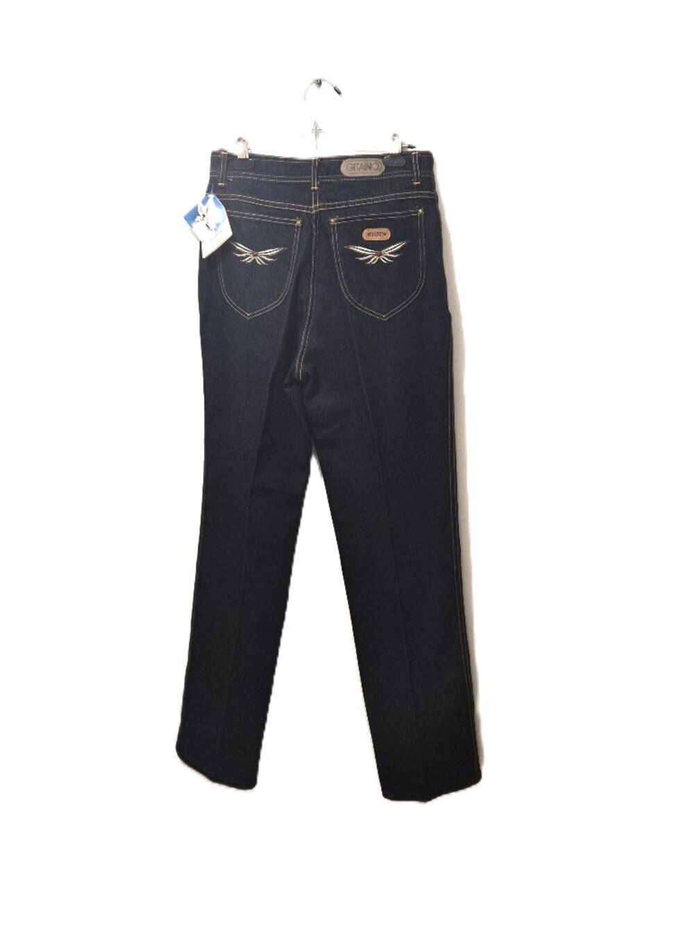 VTG Gitano Jeans Orit Corp Hong Kong Straight Leg NOS Wings Embroidery Normcore